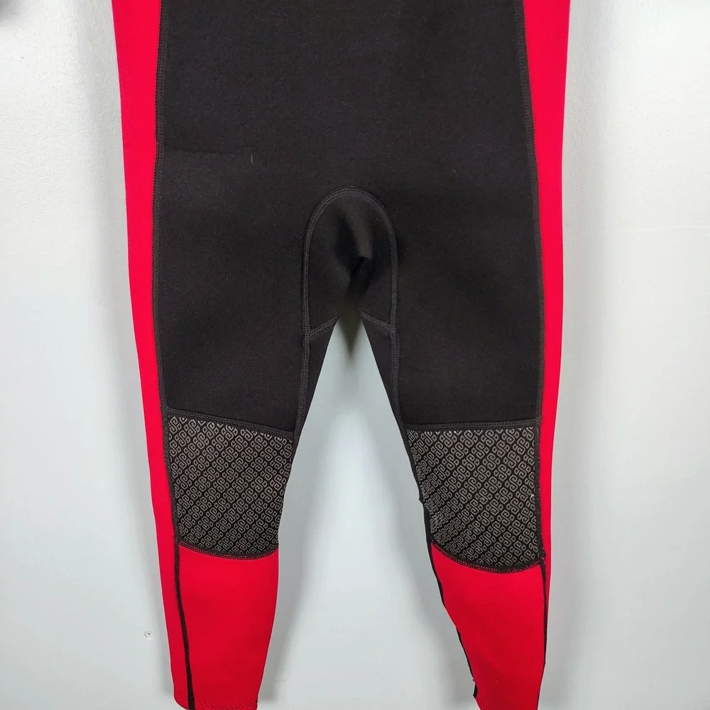 Seaskin Womens SZ 6 Full Body Wetsuit Black Red 3mm Neoprene Surfcore Gorpcore
